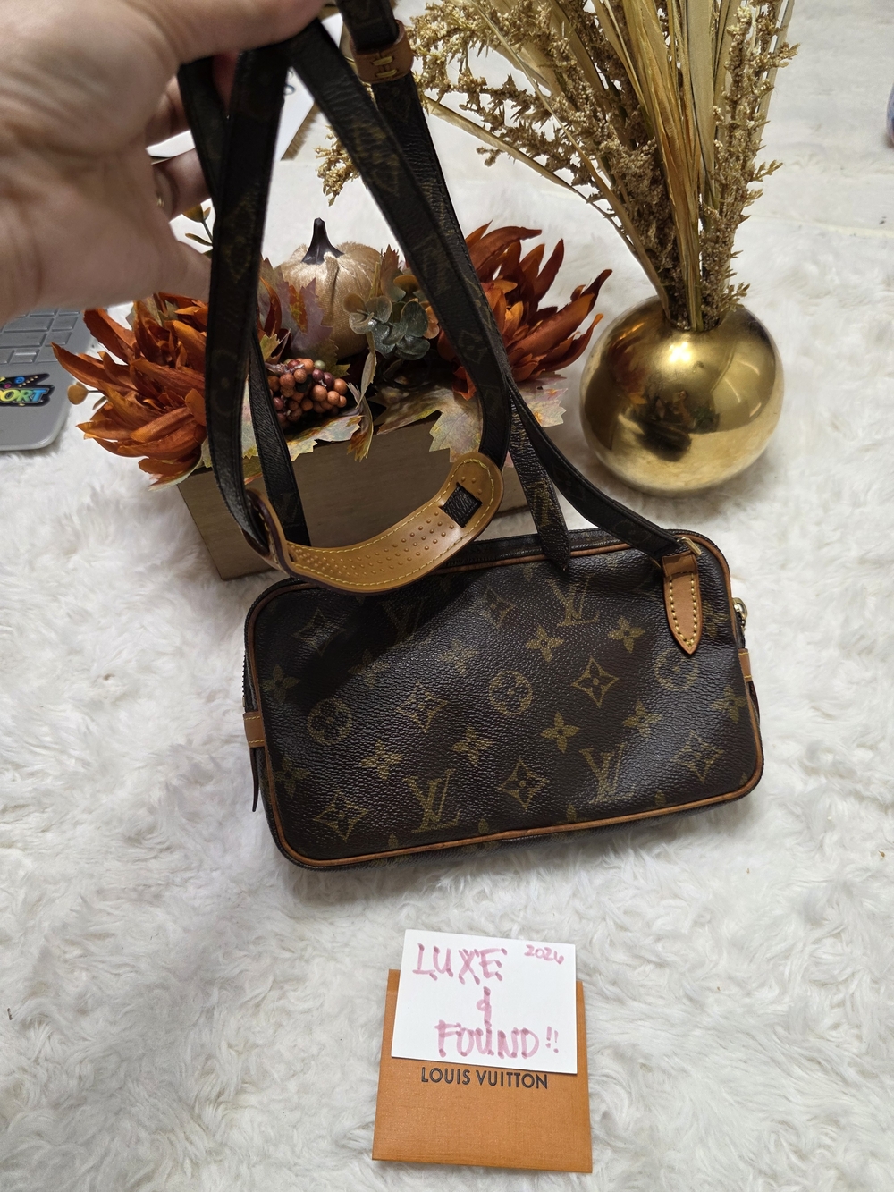 Louis Vuitton Monogram Canvas Brown & Tan Messenger Bag